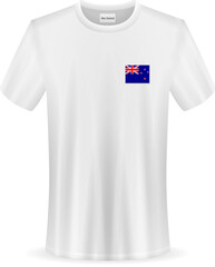 Fototapeta na wymiar T-shirt with New Zealand flag