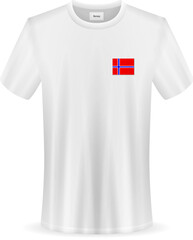 T-shirt with Norway flag