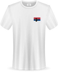 T-shirt with Serbia flag