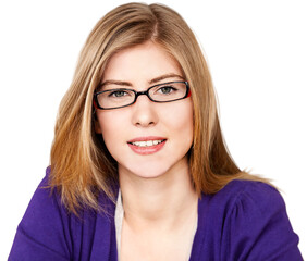 Obraz premium Beauty woman student at the looking at camera