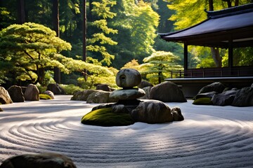 Tranquil Zen rock garden