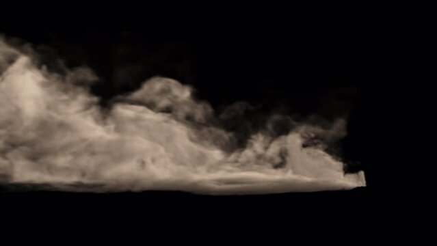 走り抜ける砂煙素材 Fix_Cam_F サイド 横アングル