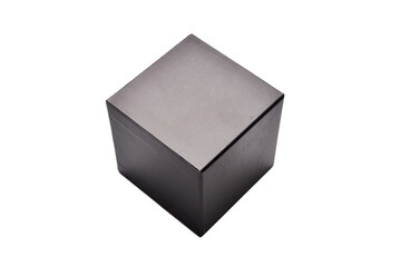black box cube isolated on white background. Cube Black Box PNG. Cube Black Box transparent.