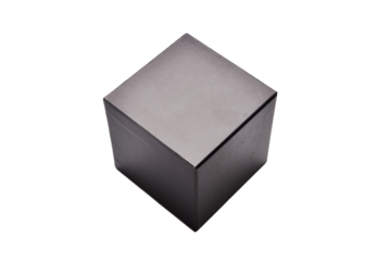 black box cube isolated on white background. Cube Black Box PNG. Cube Black Box transparent.