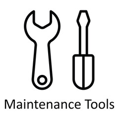 Maintenance Tools Vector   outline Icon Design illustration. Multimedia Symbol on White background EPS 10 File