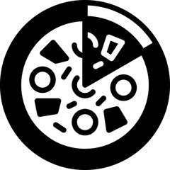 pizza solid line icon