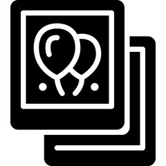 party picture solid icon