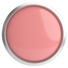 3D circle button. Empty button. 3D illustration.