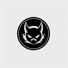 black and white cat logo 