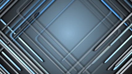 Blue grey stripes abstract geometric corporate background