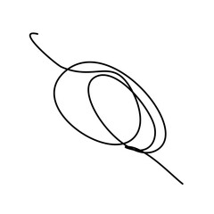Illustration of a Black Thread Spool