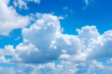 Naklejka na ściany i meble Blue Sky Background with Clouds Created with Generative AI Tools