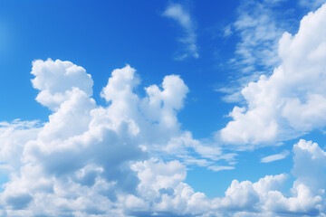 Naklejka na ściany i meble Blue Sky Background with Clouds Created with Generative AI Tools