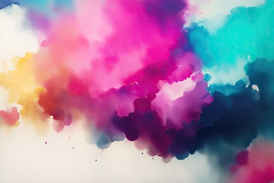 Abstract artistic watercolor splash background, ai generative