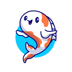 Cute Koi Fish Swimming Cartoon Vector Icon Illustration.
Animal Nature Icon Concept Isolated Premium Vector. Flat
Cartoon Style