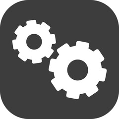Setting icon in black square.