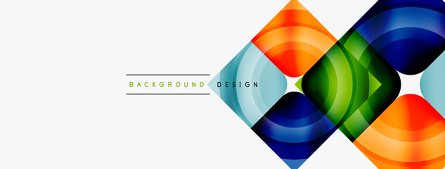 Fototapeta premium Circle abstract background. Wallpaper, banner, background, landing page, wall art, invitation, print, poster