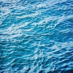Blue ripple sea water texture or background. Generative AI.