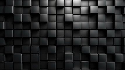 Black squares abstract background in perspective