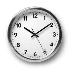 Wall clock photo with on a white background