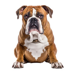Obraz premium english bulldog puppy isolated on transparent background cutout