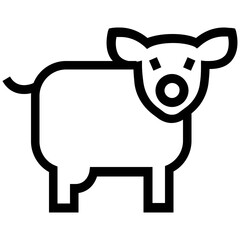 Set of Linear Style Veterinary Icons 

