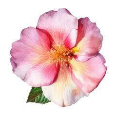 pink hibiscus flower watercolor isolated on transparent background cutout