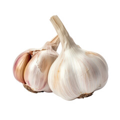garlic isolated on transparent background cutout
