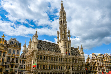 Fototapeta na wymiar A classic view of Brussels Town Hall
