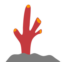 Coral Plants With Sea Stone Habitat