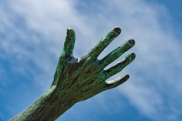Hand hoch