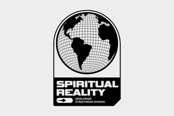 Modern spiritual reality streetwear graphic design templates