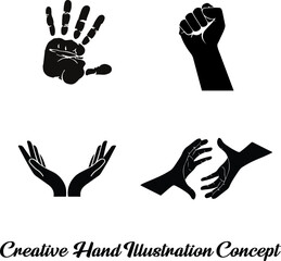 Creative Hand Illustration Concept - This creative hand illustration concept brings a unique and artistic touch to your designs. Showcasing a hand in an illustrative style,