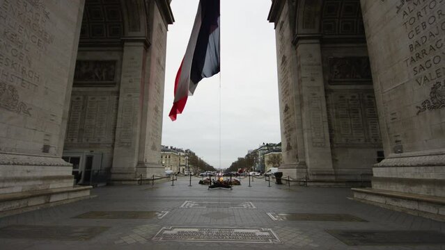 パリの凱旋門のスローモーション動画 | 120FPS | Triumphal arch