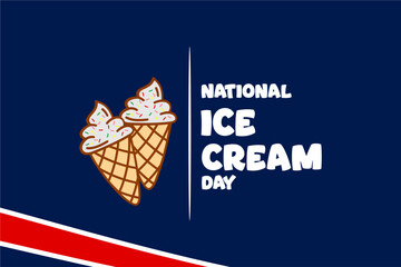 national ice cream day background template Holiday concept