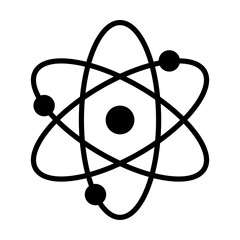 Molecular atom neutron laboratory Icon Vector physics science model for your web site design, logo, app, UI. illustration - obrazy, fototapety, plakaty