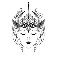 Harmony Within. Women's Mental Health and mandala