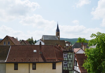 Fototapeta na wymiar Historical Buildings in the Village Kaulsdorf, Thuringia