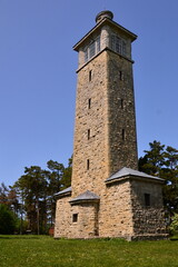 Fototapeta premium Historical Observation Tower on the Mountain Kötsch, Müllershausen, Thuringia