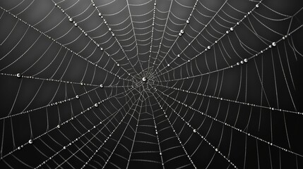 Obraz premium Closeup of the complex structure of a spider's web