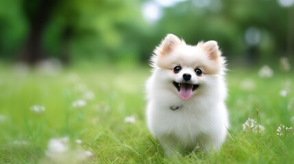 Fototapeta premium cute miniature spitz