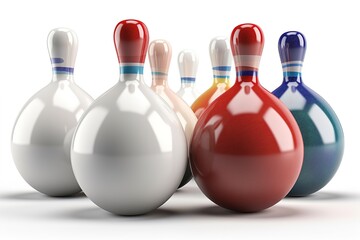Naklejka premium bowling pin isolated on white background. Generated by AI.