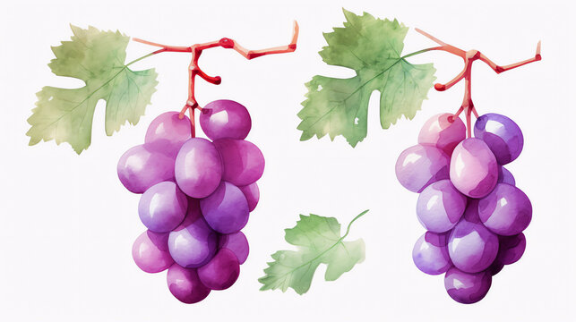 Traube, grape in Watercolor with Generative AI