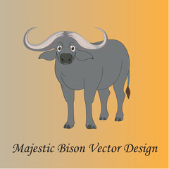 Majestic Bison Vector Design - This majestic bison vector design pays homage to the iconic symbol of strength and resilience in the animal kingdom. With intricate detailing and a captivating composite