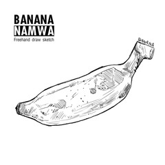 Banana Namwa freehand draw sketch