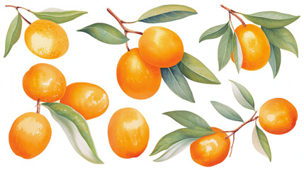 kumquat in Watercolor with Generative AI
