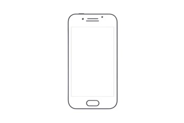 Mobile phone isolated on white background. Generative AI.