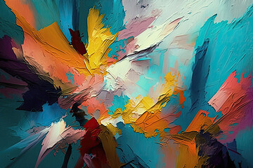 Generative AI illustration digital abstract impressionism painting