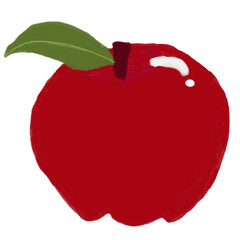 red apple isolated on white