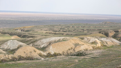 a green mountain bump in uzbekistan